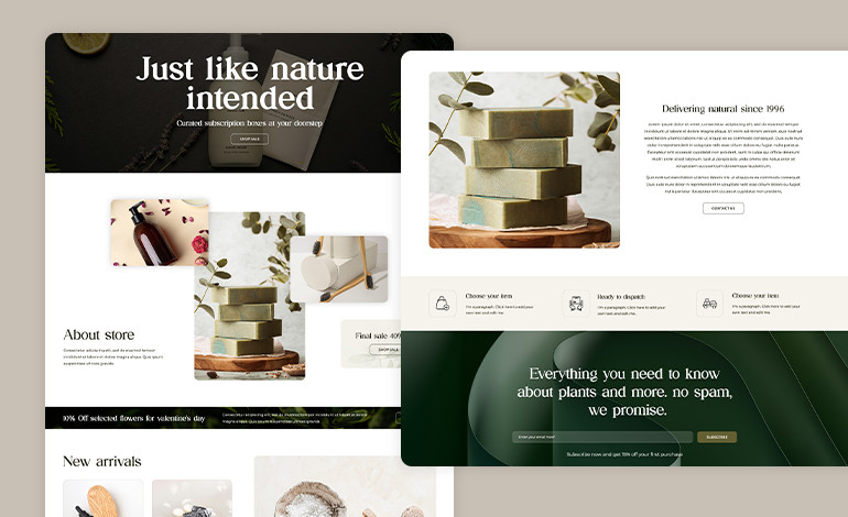 Origlam Organic Beauty and Cosmetics Website Wix Template