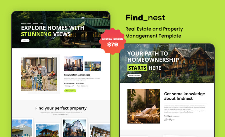 Findnest Webflow Template